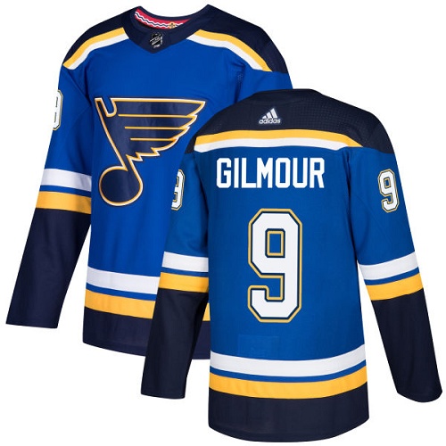 Adidas Men St.Louis Blues #9 Doug Gilmour Blue Home Authentic Stitched NHL Jersey